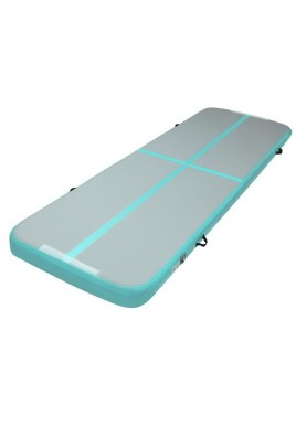 Everfit 3m x 1m Air Track Mat Gymnastic Tumbling Mint Green and Grey
