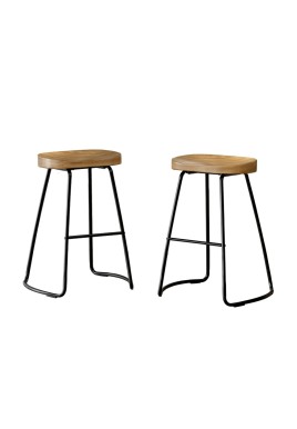 Artiss 2x Bar Stools Tractor Seat 65cm Wooden