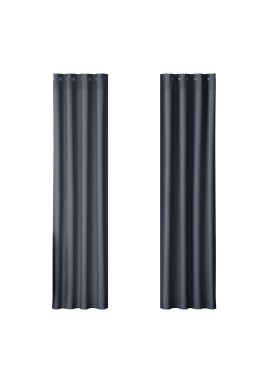 Artiss 2X Blockout Curtains Eyelet 140x230cm Charcoal