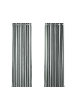 Artiss 2X Blockout Curtains Eyelet 180x213cm Grey Shine