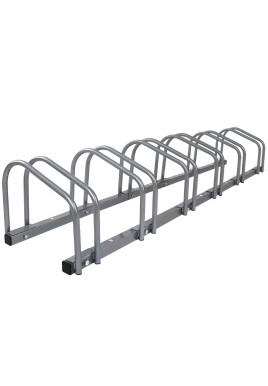 Weisshorn 6 Bike Stand Rack Bicycle Storage Floor Parking Holder Cycling Silver