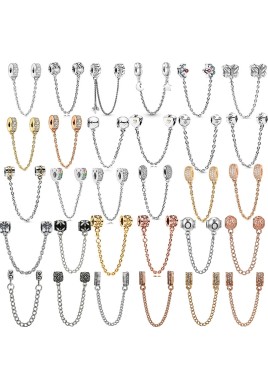 Metal bracelet security chain