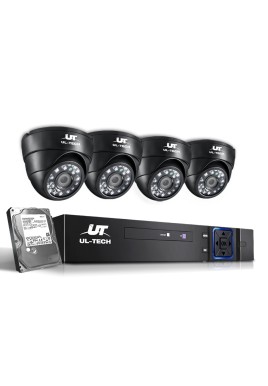 UL-tech CCTV Security System 4CH DVR 4 Cameras 2TB Hard Drive