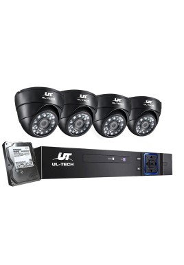 UL-tech CCTV Security System 8CH DVR 4 Cameras 1TB Hard Drive