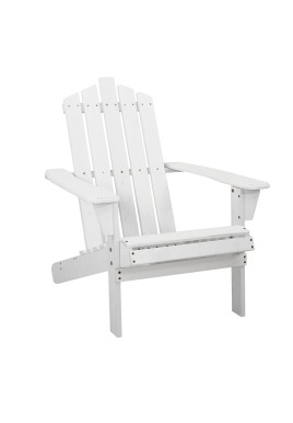 Gardeon Adirondack Outdoor Chairs Wooden Beach Chair Patio Furniture Garden White