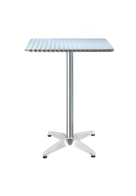 Gardeon Outdoor Bar Table Adjustable Aluminium Square 70/110cm