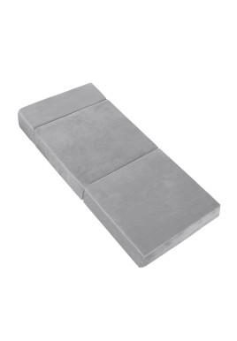Giselle Bedding Foldable Mattress Folding Foam Bed Mat Light Grey