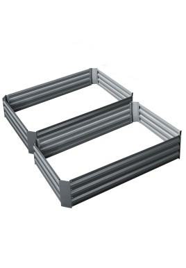 Green Fingers 2x Garden Bed 120x90cm Planter Box Raised Container Galvanised Herb