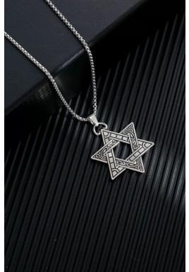 Hollowed-out six-pointed star - Goth Punk Crucifix Necklace 