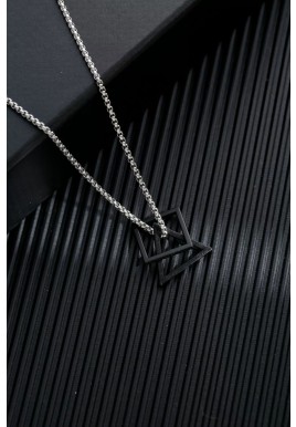 Black square triangle - Goth Punk Crucifix Necklace 