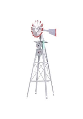 Garden Windmill 8FT 245cm Metal Ornaments Outdoor Decor Ornamental Wind Will