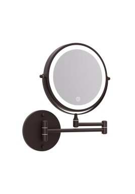 Embellir Extendable Makeup Mirror 10X Magnifying Double-Sided Bathroom Brown
