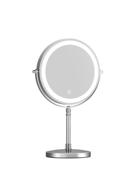 Embellir Makeup Mirror 20x20cm 10X Magnifying with LED Light Rotation Tabletop