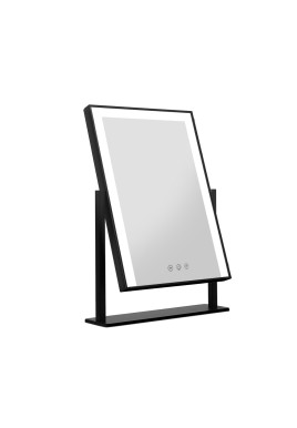 Embellir Makeup Mirror 25x30cm Hollywood Vanity with LED Light Rotation Black
