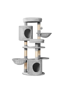 i.Pet Cat Tree 123cm Tower Scratching Post Scratcher Wood Condo House Bed Toys