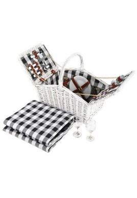 Alfresco 2 Person Picnic Basket Set Insulated Blanket Bag