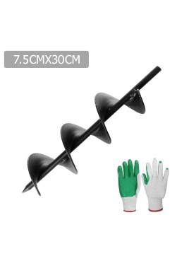GIANTZ Power Garden Auger Small Earth Planter 75 X 300MM Black
