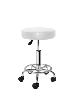 Artiss Salon Stool Round Swivel Chair White