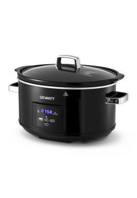 Devanti 8L Slow Cooker Electric Multi Cooker with 3 Heat Settings and Keep Warm Function