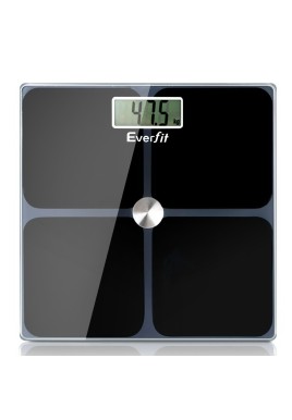 Everfit Body Fat Bathroom Scale Weighing Tracker Gym 180KG