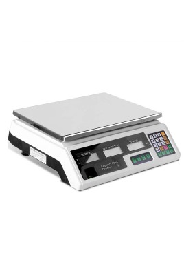 Emajin Scales Digital Kitchen 40KG Weighing Scales Platform Scales White LCD