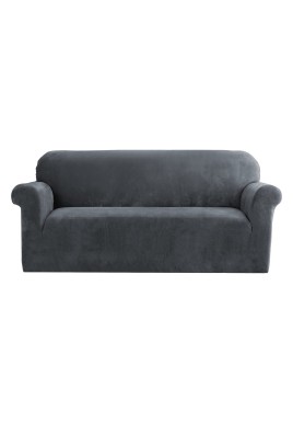 Artiss Sofa Cover Couch Covers 3 Seater Velvet Grey