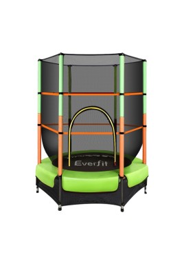 Everfit 4.5FT Trampoline for Kids Trampoline w/ Enclosure Safety Net Rebounder Gift Green