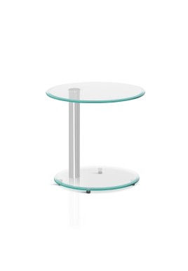Artiss Coffee Table Oval Tempered Glass Side End Beside Tables Cafe 45cm