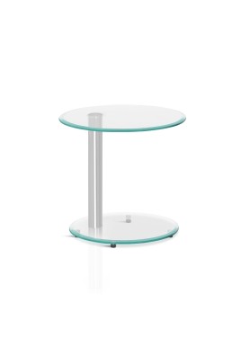 Artiss Coffee Table Round Tempered Glass Side End Beside Tables Cafe 45cm