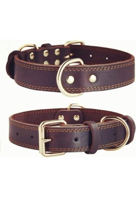 Premium Genuine Leather Dog Collar/Durable Real Leather Adjustable Collars For Male Female Small X-Small Medium Large