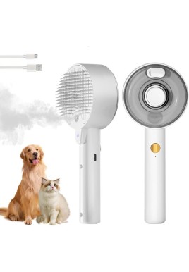 Cat Steam Brush, 4 In 1 Cat Steam Brush Self-Cleaning Cat Brush, Cat Brush With Water Tank Pet Grooming Brush For