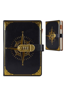 Diary - Journal - diary with lock - password book - Notebook - notebook A5 - diary for adults - books - Retro - Creative - Christmas gifts - Christmas gifts for adults - gift for women - gift for men - 1 piece