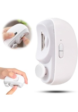 Electric nail clipper - Automatic nail trimmer - Manicure set - Nail care - Electric nail file - Rechargeable - Nail scissors - Hand care - Nail polishing - Nail styling - Cordless - White - 1 Piece