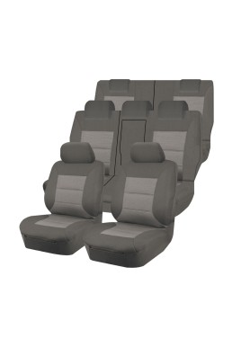 Seat Covers for MITSUBISHI OUTLANDER ZJ.ZK.ZL SERIES 11/2012 - 07/2021 4X4 SUV/WAGON 7 SEATERS FMR GREY PREMIUM