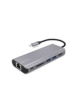 MBEAT 'Elite' USB Type-C Multifunction Dock - USB-C/4k HDMI/LAN/Card Reader/Aluminum Casing/Campatible with MAC/Desktop PC Notebook Laptop Devices