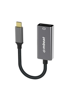 MBEAT Elite USB-C to HDMI Adapter - Converts USB-C to HDMI Female Port, Supports 4K@60Hz (3840×2160), Gold Plated, Aluminium, Nylon braided Cable