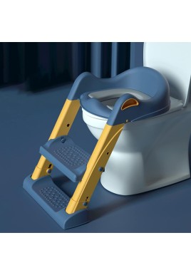 Potty Training Seat Step, Stool Ladder, Kids Boys Girls (Yellow)