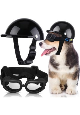 Dog Helmet Goggles, Small Size, Black