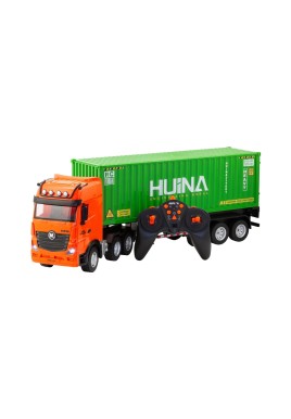 1:18 Scale 9-Channel Alloy Remote Control Container Truck with Lights & Sound for Indoor Play