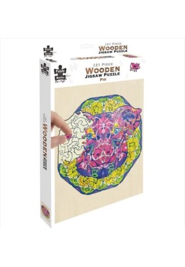 Pig Wooden Puzzle 121 Piece Puzzle