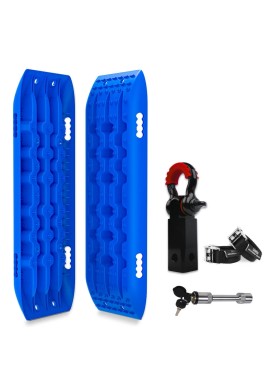 X-BULL Hitch Receiver 5T Recovery Receiver With 2PCS Recovery tracks Boards Gen2.0 Blue