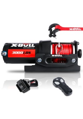 X-BULL Electric Winch 12V Wireless 3000lbs/1360kg Synthetic Rope BOAT ATV 4WD