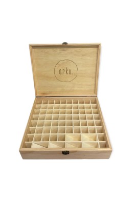 74 Slots Essential Oils Storage Box - Wooden 1-Tier Bottle Holder