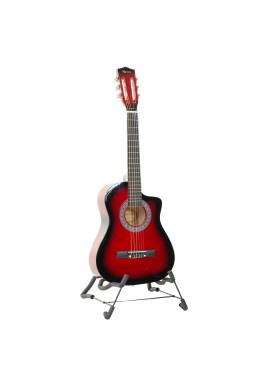 Karrera 38in Pro Cutaway Acoustic Guitar with guitar bag - Red Burst