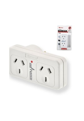 2X Sansai Surge Protected Adaptor Double Left Hand