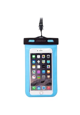 CHOETECH WPC007-BE Universal WaterProof Cell Phone Pouch bag up to 8-inch (Blue)