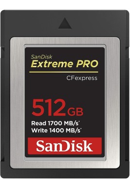 SanDisk 512GB Extreme PRO CFexpress Card Type B - SDCFE-512G-GN4NN READ 1700 MB/S WRITE 1400MB/S