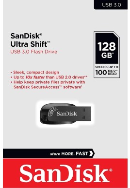 SanDisk  128GB Ultra Shift  USB 3.0 Flash Drive SDCZ410-128G-G46 