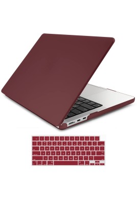 15 inch Air 2023 MacBook Air Matte Case  A2941 M2 Chip Hard Shell Case Keyboard Cover Wine Red