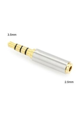 3.5mm male to 2.5mm STEREO Female Audio Adapter Converter Gold Plated